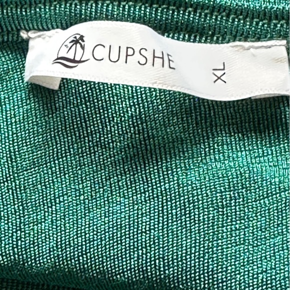 Cupshe Elegant Emerald Green Cowl Neck Maxi Dress Sleeveless - Picture 10 of 10